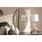 Wholesale Interiors Baxton Studio Graca Modern and Contemporary Antique Silver Finished Oval Accent Wall Mirror,